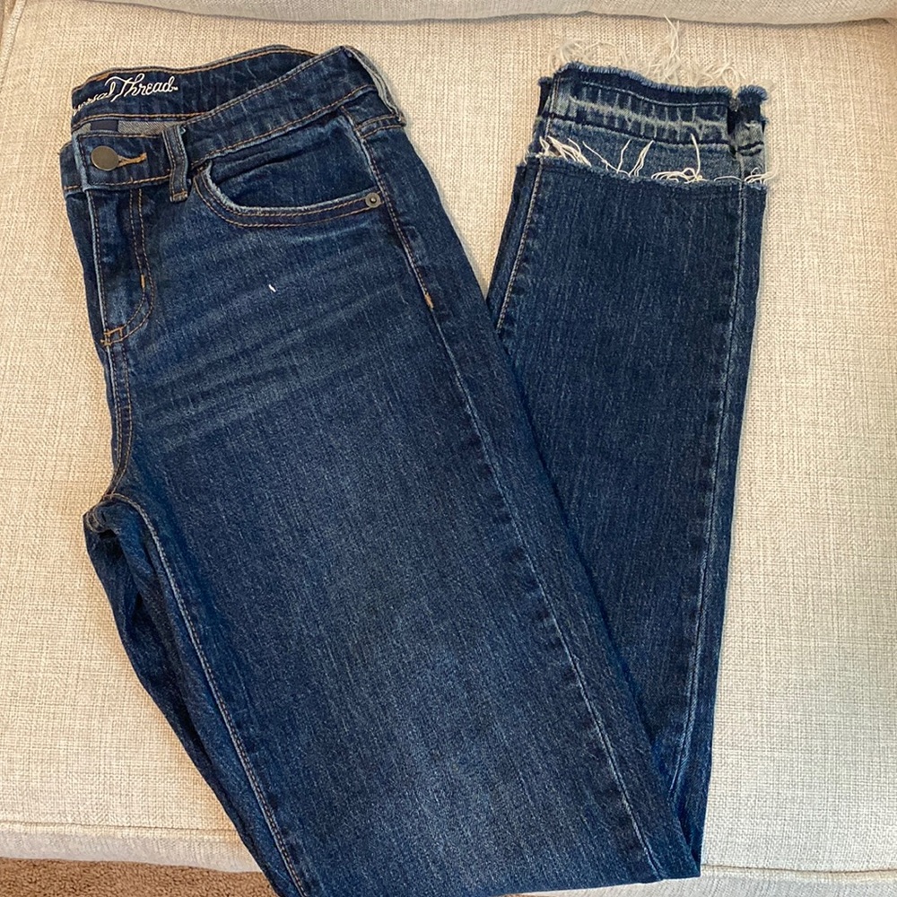Universal Thread Mid-Rise Boyfriend Jeans with Raw Hem